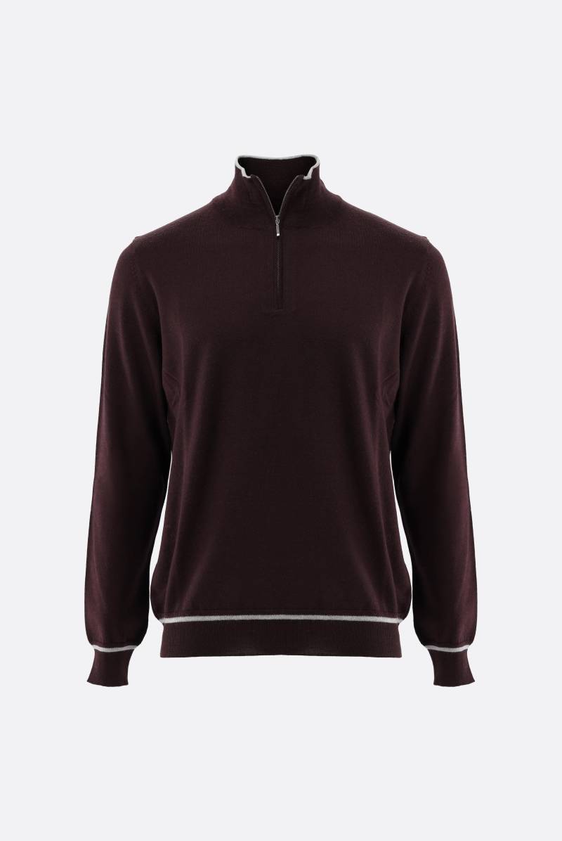 Troyer aus merzerisierter Merinowolle mit Farbdetail von van Laack