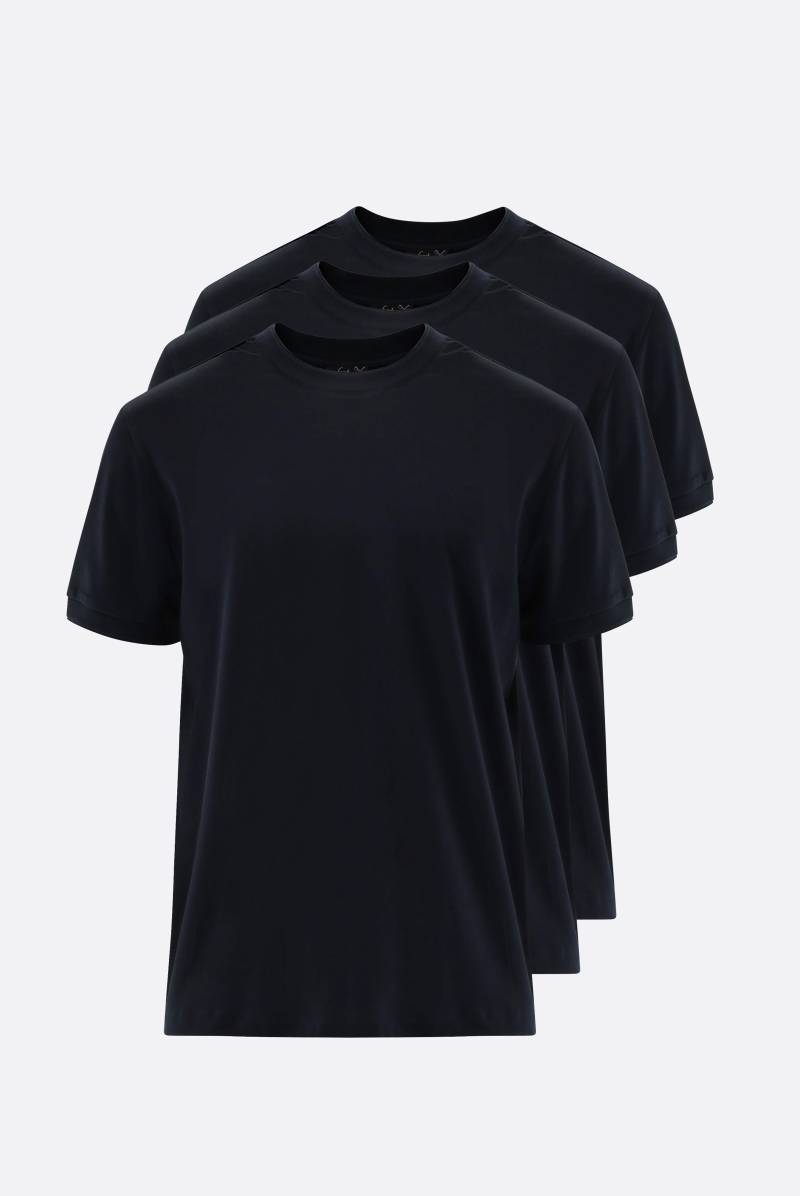 Unisex Rundhals T-Shirt mit Paspel 3er Set von van Laack