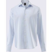 Van Laack Baumwollhemd in Jersey-Qualität mit Pepitamuster, Slim Fit in 38S von van Laack