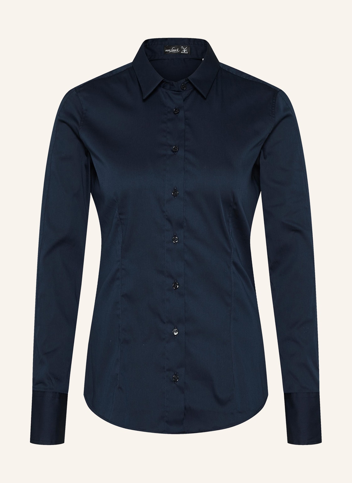 Van Laack Bluse Modern Fit Langer Ärmel Hemdblusenkragen blau von van Laack