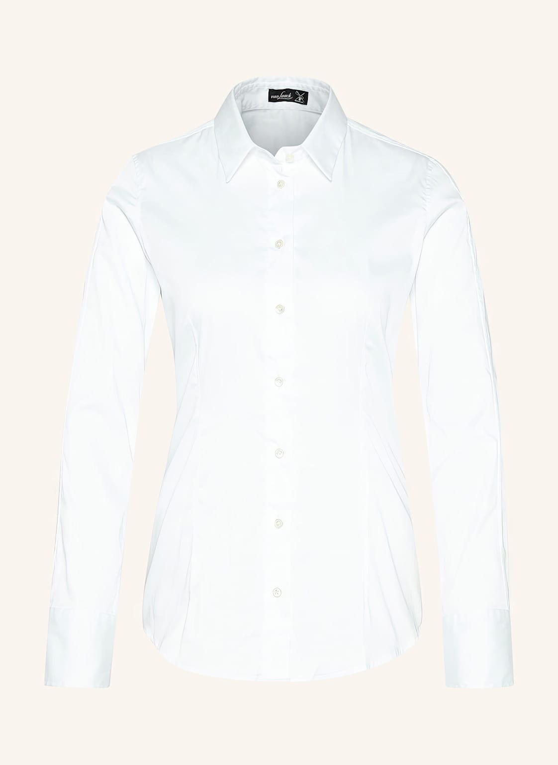 Van Laack Bluse Modern Fit Langer Ärmel Hemdblusenkragen weiss von van Laack