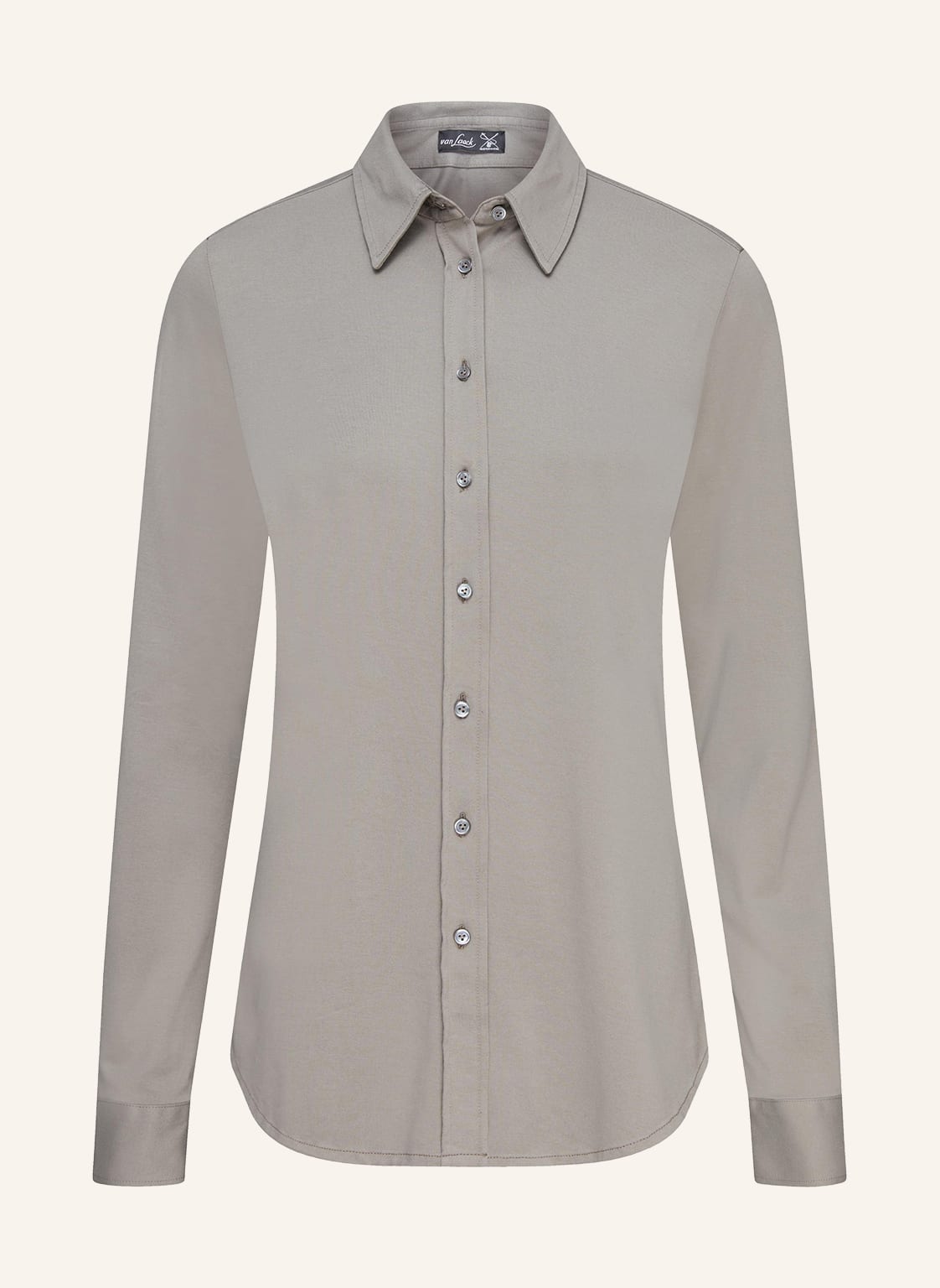 Van Laack Bluse Modern Fit Langer Ärmel Hemdblusenkragen grau von van Laack