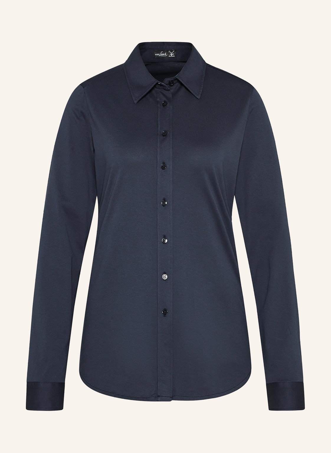 Van Laack Bluse Modern Fit Langer Ärmel Hemdblusenkragen blau von van Laack