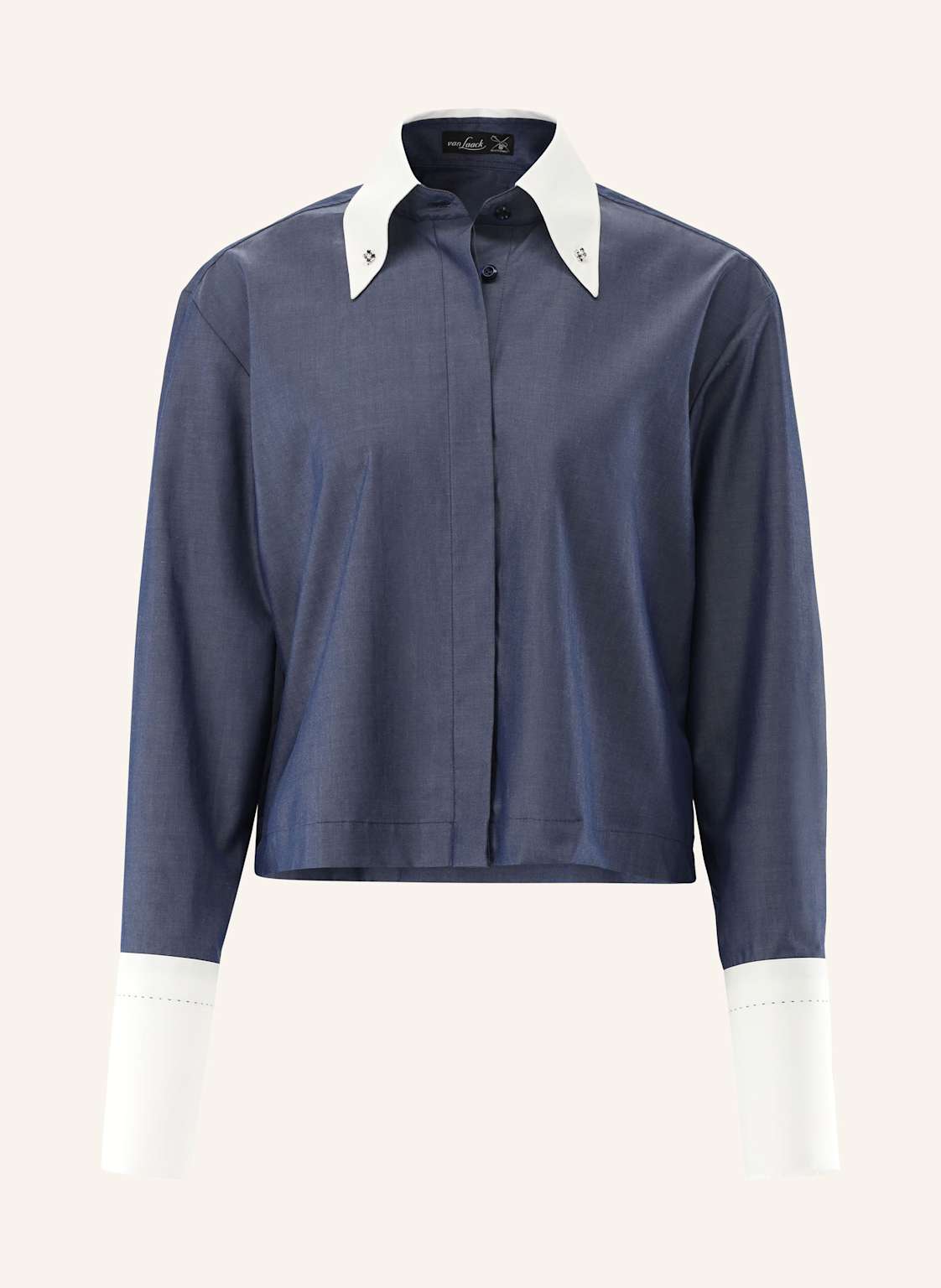 Van Laack Bluse Modern Fit blau von van Laack