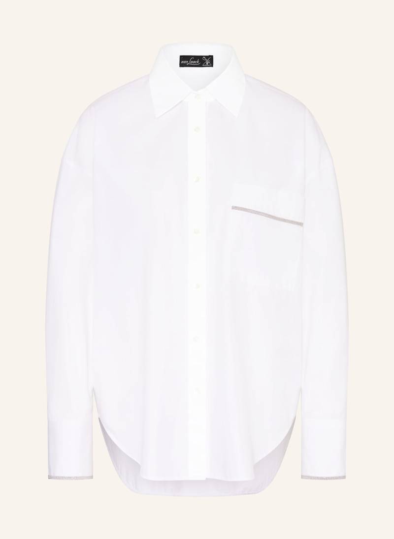 Van Laack Hemdbluse Vl-Bena-w36kpb Mit Schmucksteinen weiss von van Laack