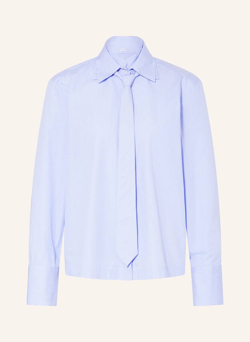 Van Laack Hemdbluse Vl-Bergit-Sv Mit Abnehmbarer Krawatte blau von van Laack