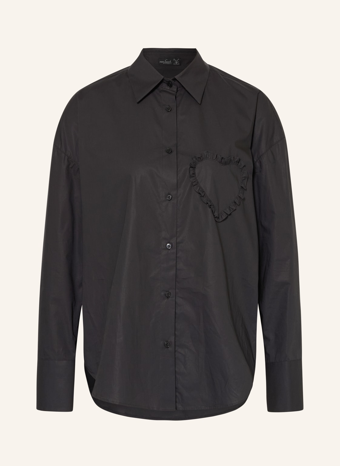 Van Laack Hemdbluse Vl-Besna-Appl Mit Rüschen schwarz von van Laack