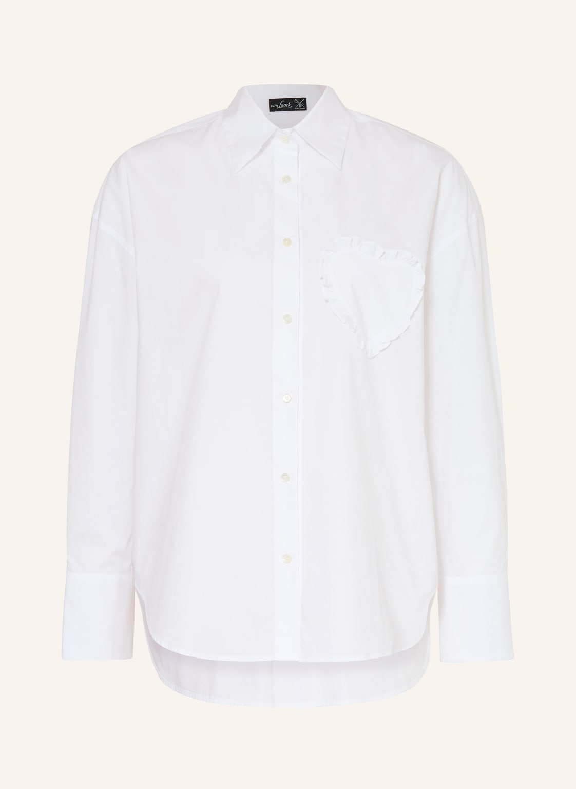 Van Laack Hemdbluse Vl-Besna-Appl Mit Rüschen weiss von van Laack