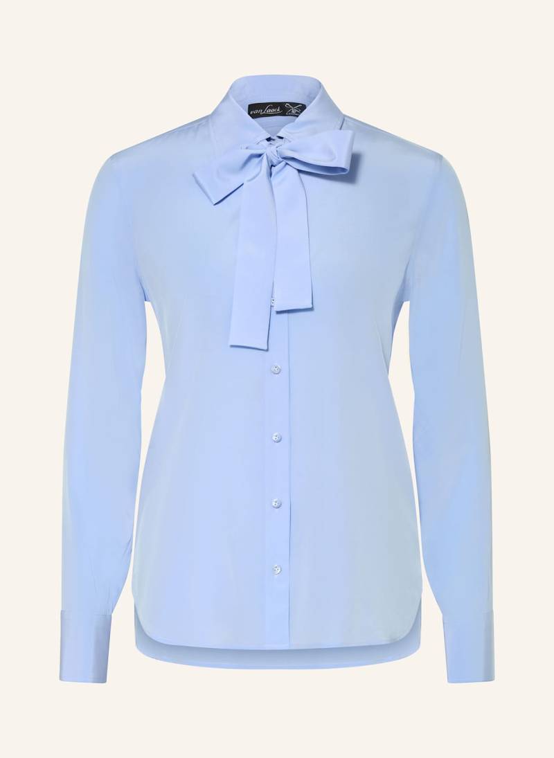 Van Laack Seidenbluse Vl-Cellai-Xx Mit Abnehmbarer Schluppe blau von van Laack