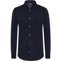 Van Laack Strickhemd aus Baumwolle mit Zickzackwebmuster in XXL von van Laack