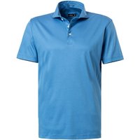 van Laack Herren Polo-Shirt blau Baumwoll-Jersey von van Laack