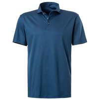 van Laack Herren Polo-Shirt blau Baumwoll-Jersey von van Laack