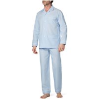 van Laack Herren Pyjama blau Baumwolle unifarben von van Laack