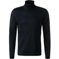 van Laack Herren Rollkragenshirt blau Baumwolle unifarben von van Laack