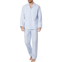 van Laack Herren Pyjama blau Baumwolle & Mix Gestreift von van Laack