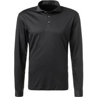 van Laack Herren Polo-Shirt schwarz Baumwoll-Jersey von van Laack