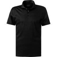 van Laack Herren Polo-Shirt schwarz Baumwoll-Jersey von van Laack