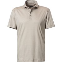 van Laack Herren Polo-Shirt beige Baumwoll-Jersey meliert von van Laack