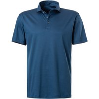 van Laack Herren Polo-Shirt blau Baumwoll-Jersey von van Laack
