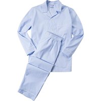 van Laack Herren Pyjama blau Baumwolle Gestreift von van Laack