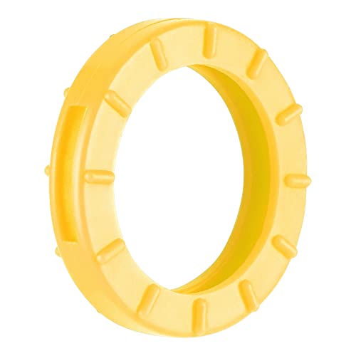 van den Heuvel | 10 Kunststoff Schlüsselkennringe in Neon Gelb | Schlüsselkappe für kleine, runde Schlüssel | Schlüsselkennringe zur Schlüsselorganisation | Made in Germany von van den Heuvel