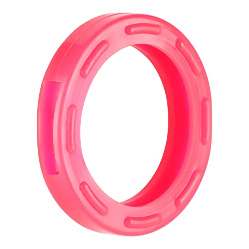 van den Heuvel | 10 Kunststoff Schlüsselkennringe in Neon Pink | Schlüsselkappe für kleine, runde Schlüssel | Schlüsselkennringe zur Schlüsselorganisation | Made in Germany von van den Heuvel