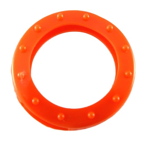 van den Heuvel | 10 Kunststoff Schlüsselkennringe in Orange | Schlüsselkappe für große, runde Schlüssel | Schlüsselkennringe zur Schlüsselorganisation | Made in Germany von van den Heuvel