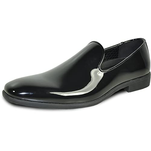 VANGELO Vallo-3 King5 Herrenschuh, Slipper, formeller Smoking, Abschlussball, Hochzeit, Ortholite-Einlegesohle, mittlere und breite Weite, Schwarz Lack, 50.5 EU VANGELO Vallo-3 King5 Herrenschuh, Slipper, formeller Smoking, Abschlussball, Hochzeit, Ortholite-Einlegesohle, mittlere und breite Weite, Schwarz Lack, 50.5 EU von vangelo