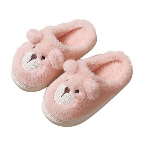 vaolkwsacz Hausschuhe Kinder Mädchen Plüsch Slipper Winter Warm Pantoffeln Indoor Outdoor Cartoon Schlappen Kuschelige Bequeme Slippers Rutschfest Junge Hausschuhe Slip on Schlappen Slipper von vaolkwsacz