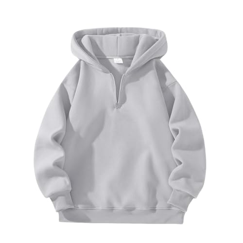 vaolkwsacz Kapuzenpullover Damen Mit Reißverschluss Hoodie Pullover Baggy Streetwear Y2K Sweatshirt Kapuzenpullover Pulli Oversized Sport Sweatjacke Oberteile Tops Einfarbige Übergangsjacke S-3XL von vaolkwsacz