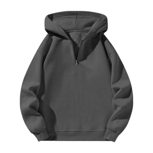 vaolkwsacz Kapuzenpullover Damen Mit Reißverschluss Hoodie Pullover Baggy Streetwear Y2K Sweatshirt Kapuzenpullover Pulli Oversized Sport Sweatjacke Oberteile Tops Einfarbige Übergangsjacke S-3XL von vaolkwsacz