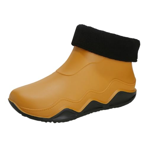 vaolkwsacz Regenstiefel Herren Kurz Gummistiefel Arbeitsschuhe Wasserdicht Regenstiefel Damen Stiefeletten Gartenschuhe Rutschfest Outdoor Trekkingstiefel Regenschuhe Angeln Rain Boots Gr.36-44 von vaolkwsacz