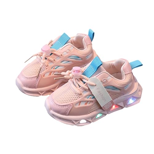 vaolkwsacz Turnschuhe Mädchen Sport Sneaker Sportschuhe Outdoor rutschfest Kinder Laufschuhe Turnschuhe Atmungsaktiv Hallenschuhe Junge Kinderschuhe Flach Bequem Hallensportschuhe Gr.21-30 von vaolkwsacz