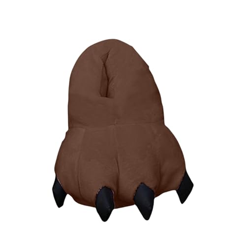 vaolkwsacz Warme Hausschuhe Kinder Winter Pantoffeln Plüsch Unisex Tierhausschuhe Cartoon Pantoffeln Haus Hausschuhe Tier Kostüm Pfote Claw Schuhe Bequeme Weiche Schlappen Einheitsgröße Gr.28-33 von vaolkwsacz
