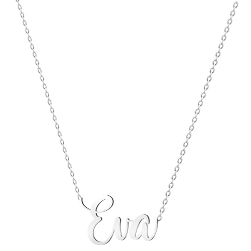 various Halskette Name Edelstahl Anhänger Personalisierte Name Silber für Halskette Frauen-personalisierte Geschenke für Frauen Mütter Mädchen Paare, Beste Freundin, Plateado, Edelstahl, Nicht von various