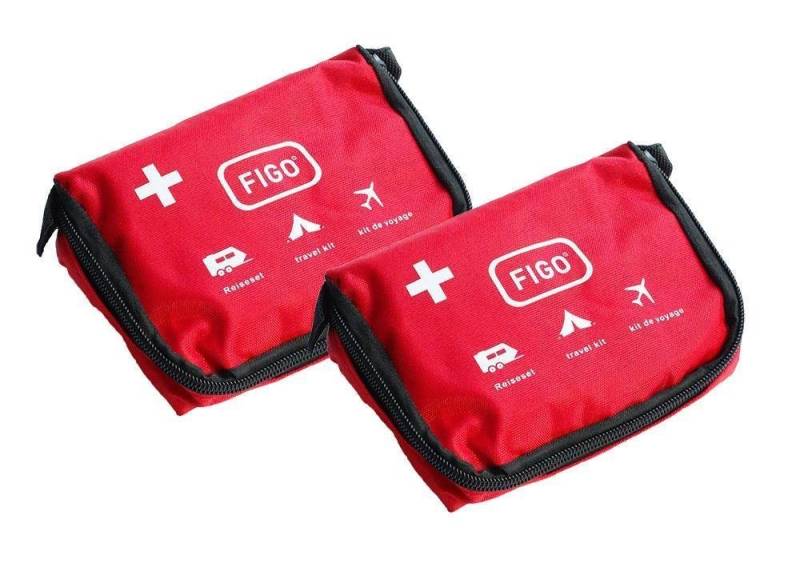 varivendo Erste-Hilfe-Set varivendo Notizblock + 2x FIGO Erste Hilfe Reiseset Traveller 39 Teile, (Set, 2 St), Reise-Set Verbandsmaterial Notfalltasche Notfallkit von varivendo
