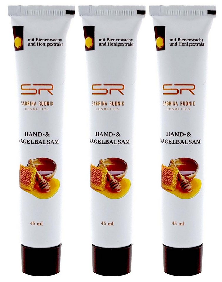 varivendo Handcreme varivendo Notizblock + 3xHand-u.Nagelbalsam mit Bienenwachs und Honig Tuben, 3-tlg., Handbalsam Handcreme Nagelpflege von varivendo