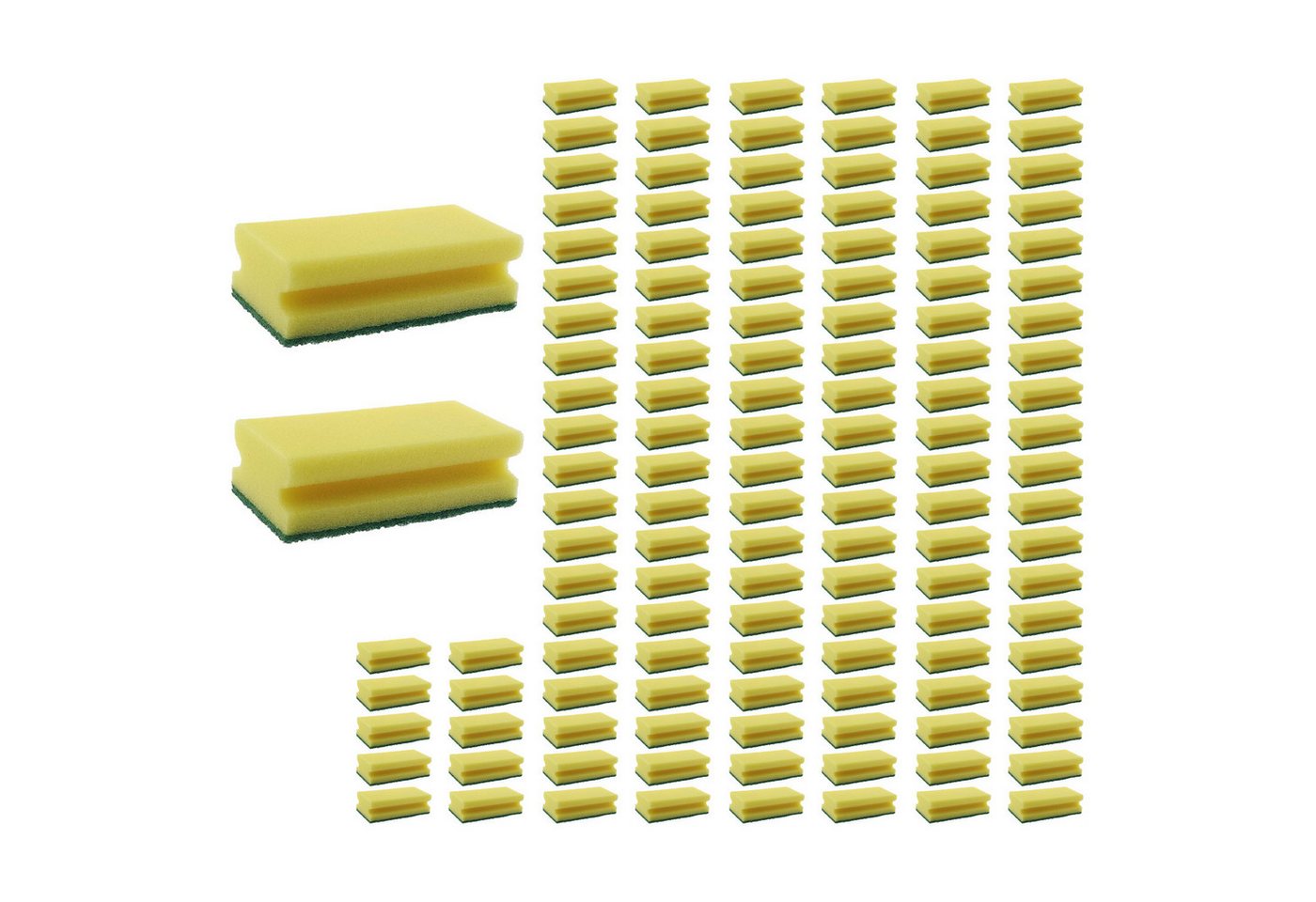 varivendo Reinigungsschwamm Vliesschwamm 132er, Scheuerschwamm Putzschwamm Küchenschwamm Topfschwamm von varivendo