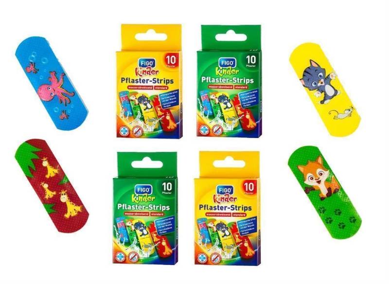 varivendo Wundpflaster varivendo Notizblock + 40 St. FIGO Kinderpflaster verschiedene Motive (Stück, 40 St., Kinderpflaster), pflaster wundpflaster pflasterverband verband Fingerverband von varivendo