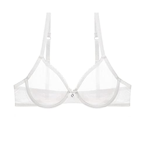 varsmiss Damen Unwattierter Bügel BH Transparent Sexy Mesh BH von varsmiss