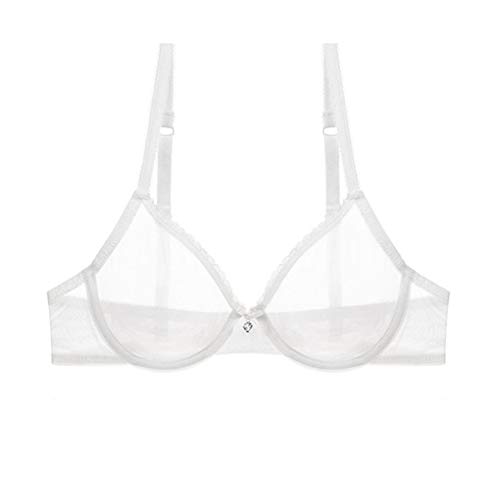 varsmiss Damen Unwattierter Bügel BH Transparent Sexy Mesh BH von varsmiss