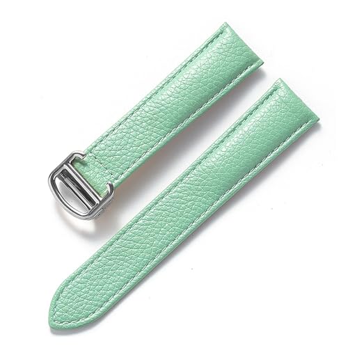 vazzic YingYou Herren- und Damen-Lederriemen, faltbare Schnalle, (Color : Light blue, Size : 20mm) von vazzic