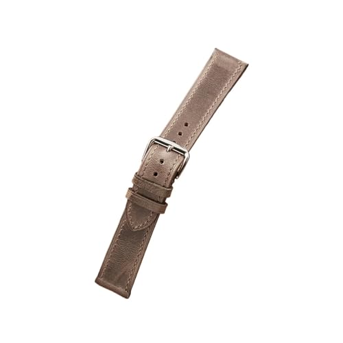 vazzic YingYou Vintage Style Oil Wax Leather Watchband 18mm 19mm 20mm 21mm 22mm Handmade Watch Strap Wristband Zubehör For Herren (Color : Vintage brown, Size : 20mm) von vazzic