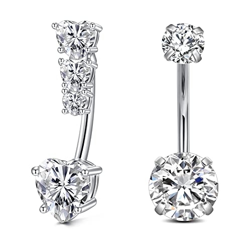 VCMART 2er Bauchnabelpiering 12mm Silber Bauchpiercing Chirurgenstahl Piercing Bauchnabel Ring Damen Frau VCMART 2er Bauchnabelpiering 12mm Silber Bauchpiercing Chirurgenstahl Piercing Bauchnabel Ring Damen Frau von vcmart