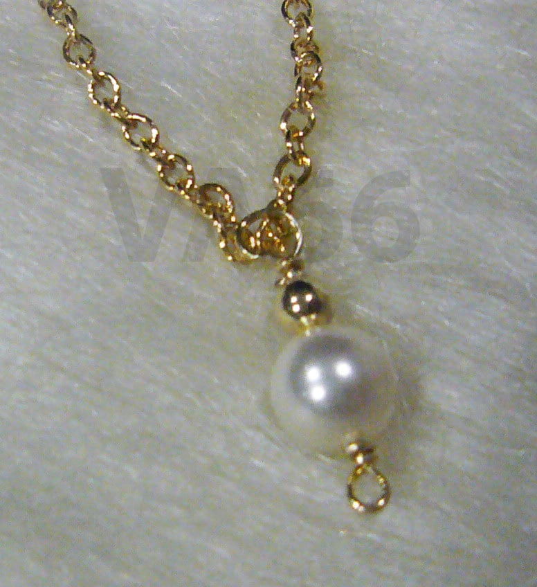 14K Gold Filled Swarovski Single Pearl Halskette Handgemachte Farbwahl Wire Wrapped Braut Brautjungfer Mob, Abiball Minimalist Schmuck Mutter von vcreations