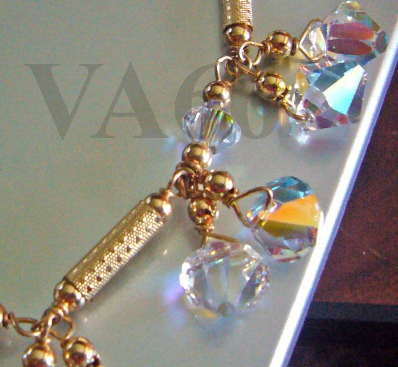 Crystal Ab Armband 14K Gold Filled Wire Wrapped Swarovski Kristall Braut Brautjungfern Mob Blumenmädchen Geburtstagsgeschenk von vcreations