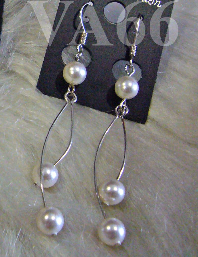 Handgefertigte Swarovski Kristall Lange Kurvige Kronleuchter Ohrringe Perle U Wählen Col Elegante Brautjungfern, Blumenmädchen Braut Mob von vcreations