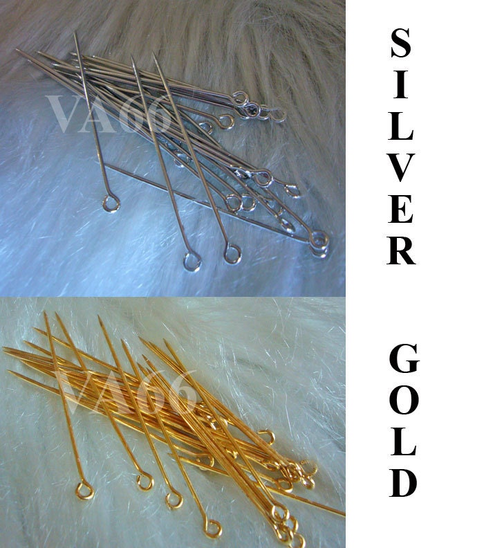 Diy Sharp Ende Kopf Pin Auge Stift Für Schal Jarum Eyepins 43 Mm Gold N Silber 50P Schmuckherstellung T Zubehör Teile Headpins Eyepins von vcrystalshop