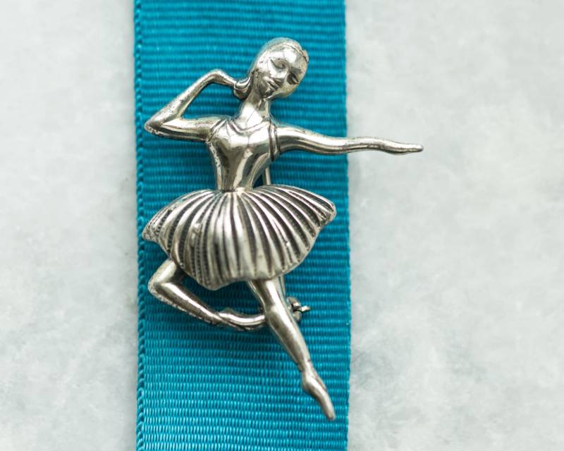 Ca. 1947 Beau Sterling Silber Ballerina Brosche, Selten & Sammler Vj #453A von vedajewels