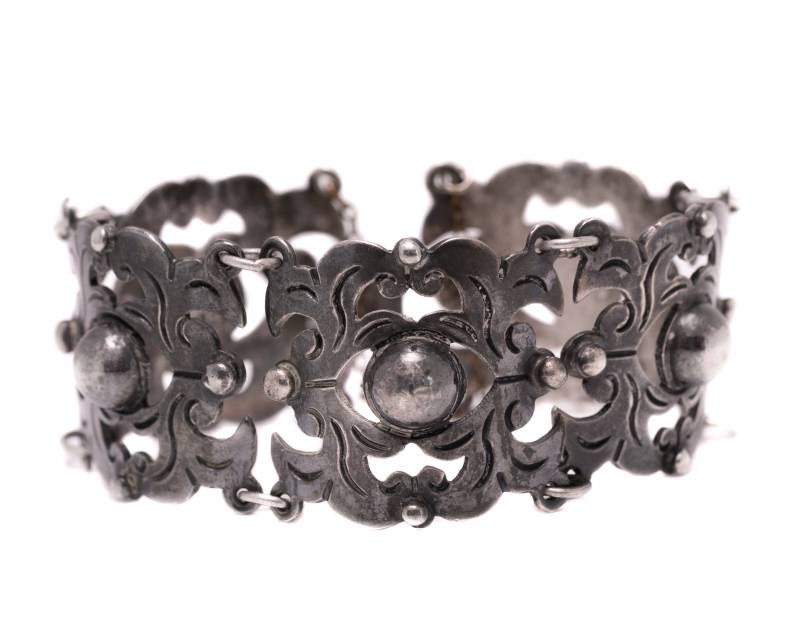 Ca. 1970Er Jahre Link Sterling Silber Armband, Vj #489 von vedajewels